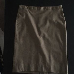 Tan pencil skirt